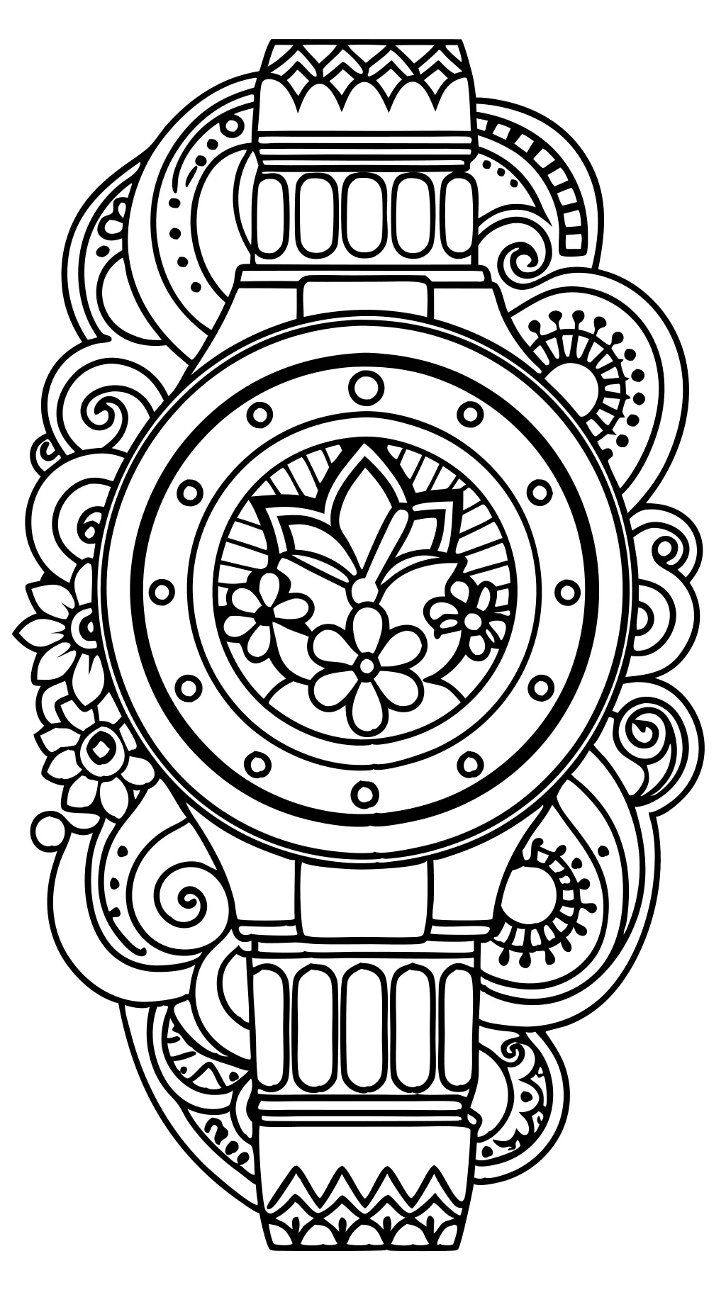 coloring page watch